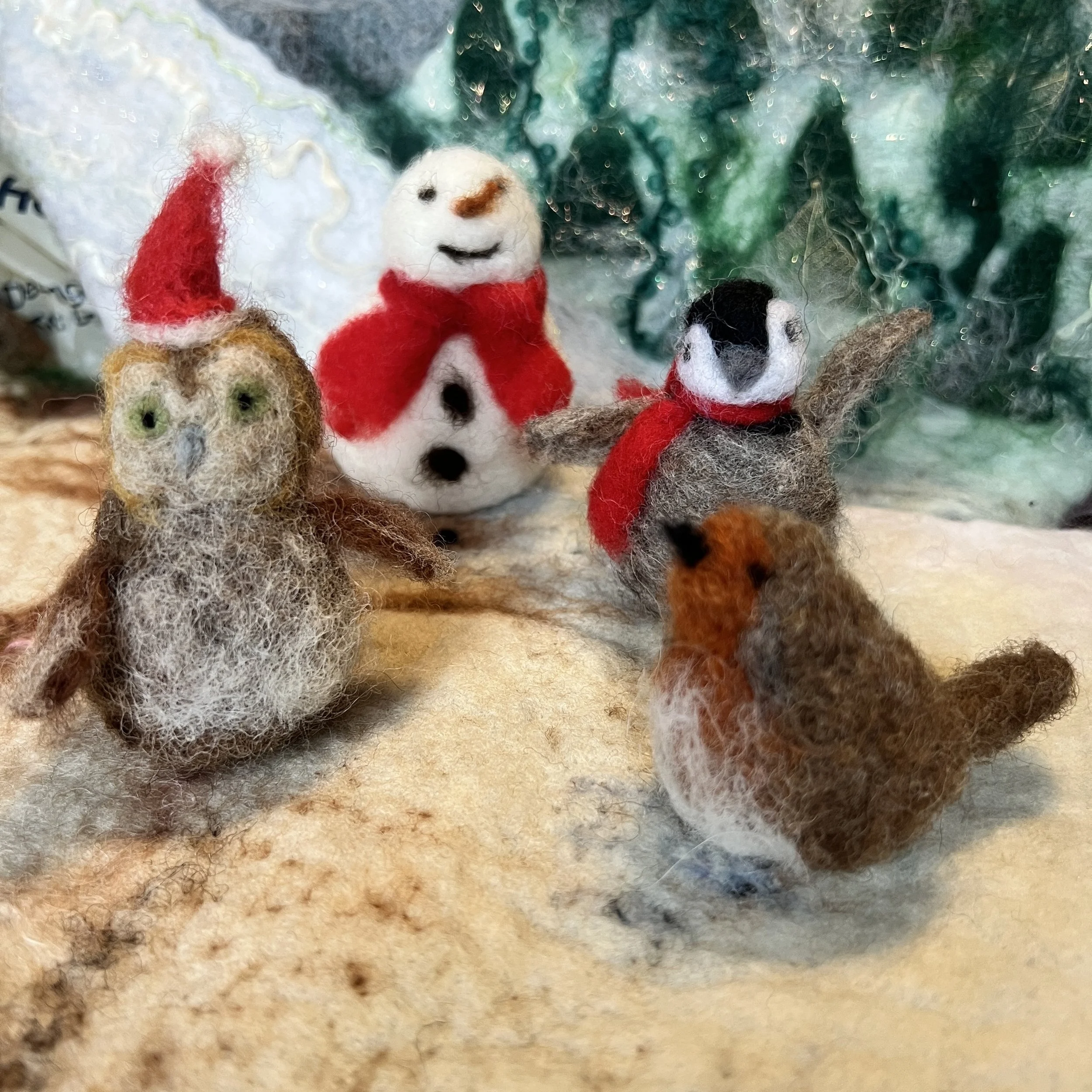 Felted christmas animals