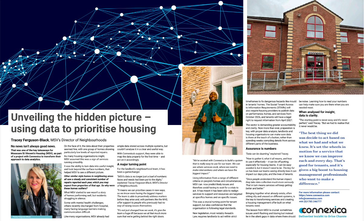 Unveiling the Hidden Picture: Connexica Feature in Housing Executive Magazine