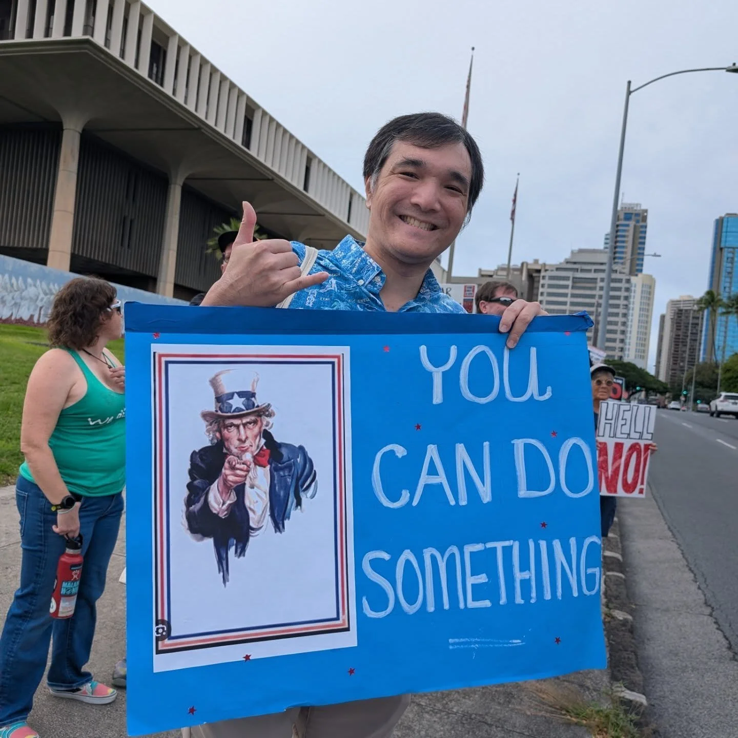 Another day, another reason to get out and protest. I have family etched into Okinawa's Peace Memorial Park. Friends who have suffered from service during the Gulf Wars. A close uncle who passed due to Agent Orange in Vietnam. This one's personal and