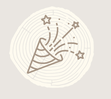 Illustration of a party popper with stars and confetti coming out.