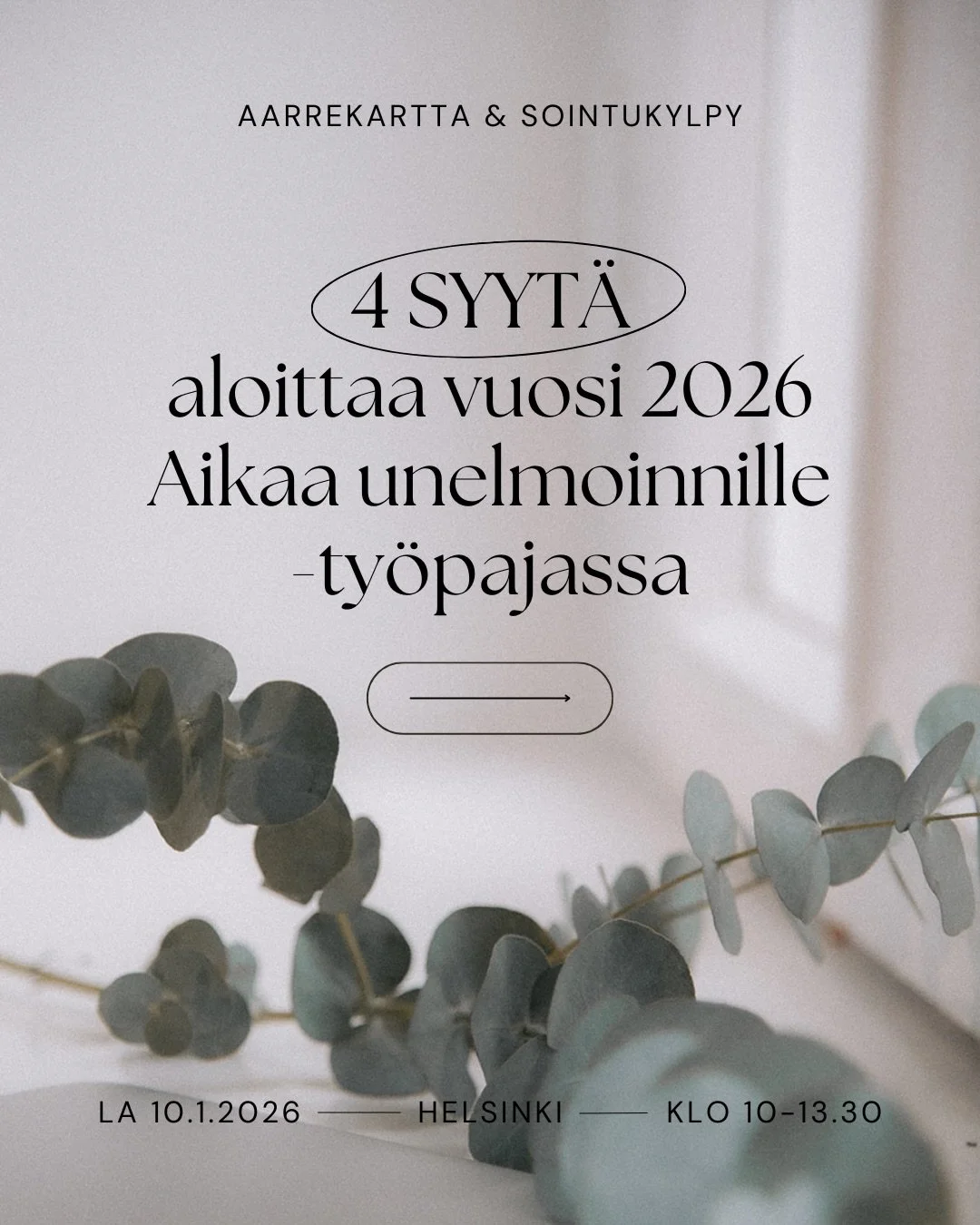 T&auml;&auml; on sun merkki ottaa hetki unelmillesi! Mukaan et tarvitse muuta kuin oman ihanan itsesi 🤎

Milt&auml; n&auml;ytt&auml;&auml; sun vuosi 2026? Aikaa unelmoinnille -ty&ouml;paja tarjoaa hetken pys&auml;hty&auml; itsesi &auml;&auml;relle j