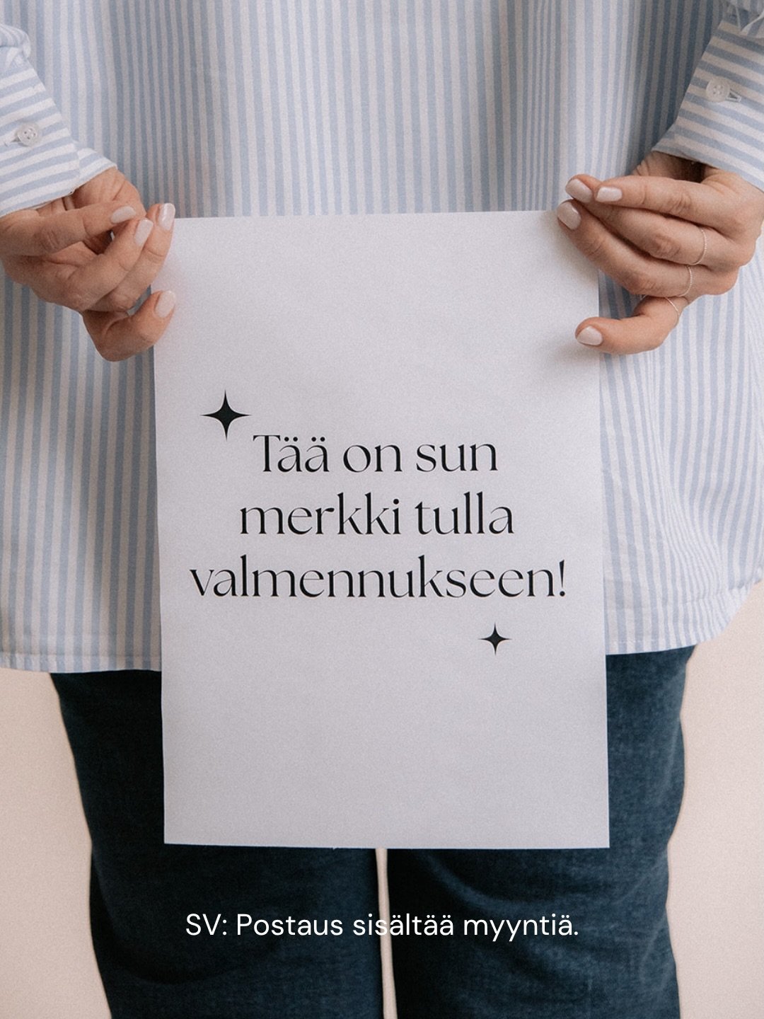 T&auml;&auml;ll&auml; Instassa ei kuulemma nyky&auml;&auml;n saa en&auml;&auml; myyd&auml;. Tai saa, mutta vaan silleen hienovarasesti. Muuten ihmiset suuttuu. Saattaa ne suuttua siit&auml; hienovarasestakin (sillon huijataan).

Mutta m&auml; aion ny