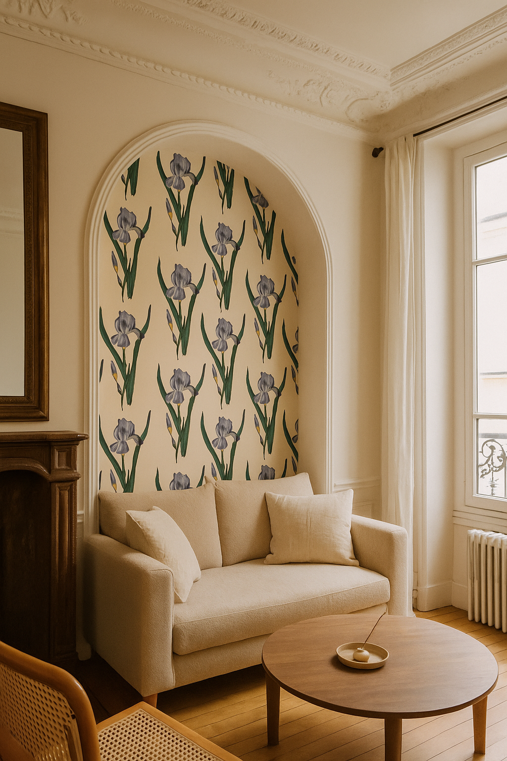 Salon Haussmannien avec motifs floraux.png