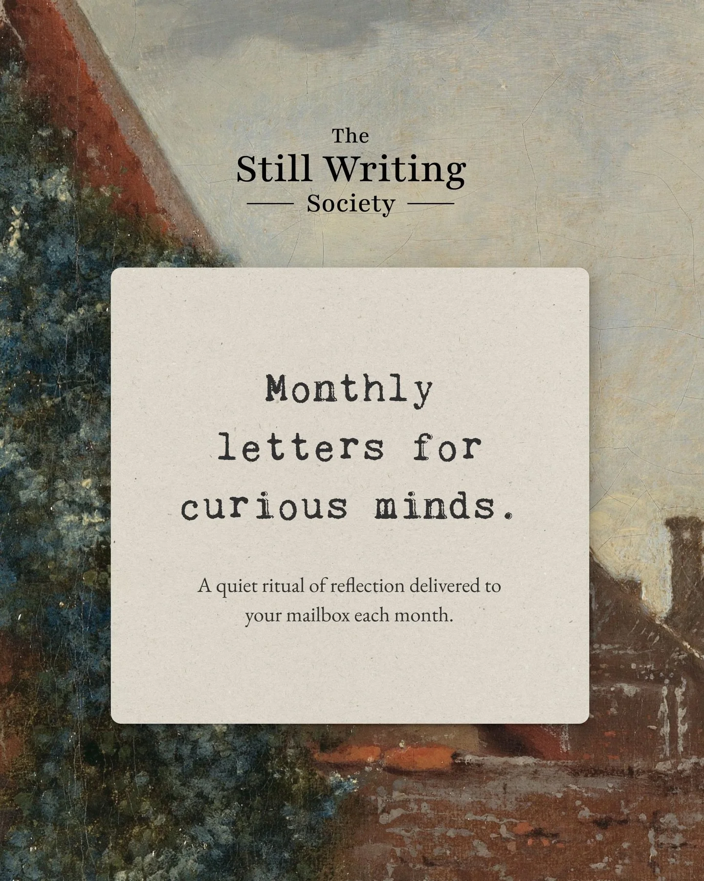 Some of us were always the ones who lingered in libraries&hellip; who followed footnotes, who kept notebooks full of half-thoughts and definitely found comfort in quiet rituals.

That&rsquo;s the spirit behind The Still Writing Society.

We opened th