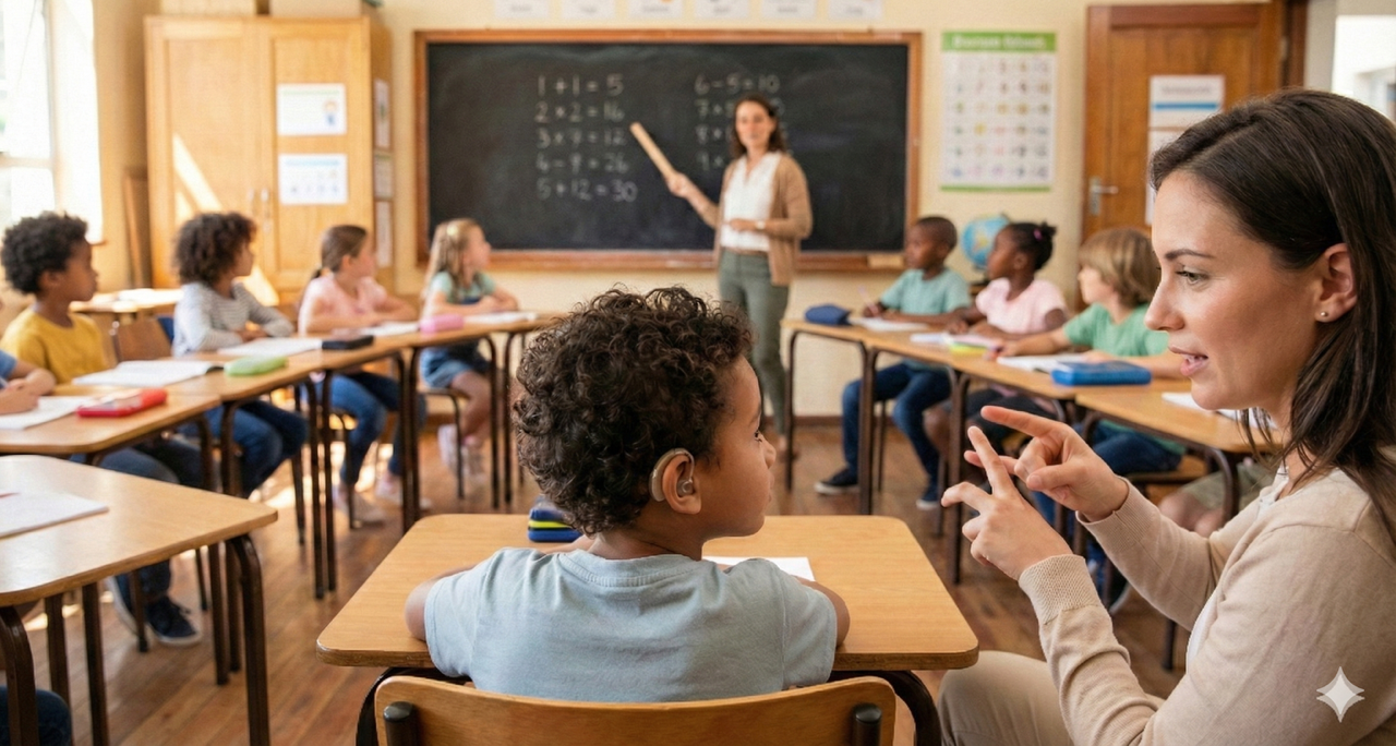 Unsere Assistenzen begleiten die Schülerinnen und Schüler im Unterricht