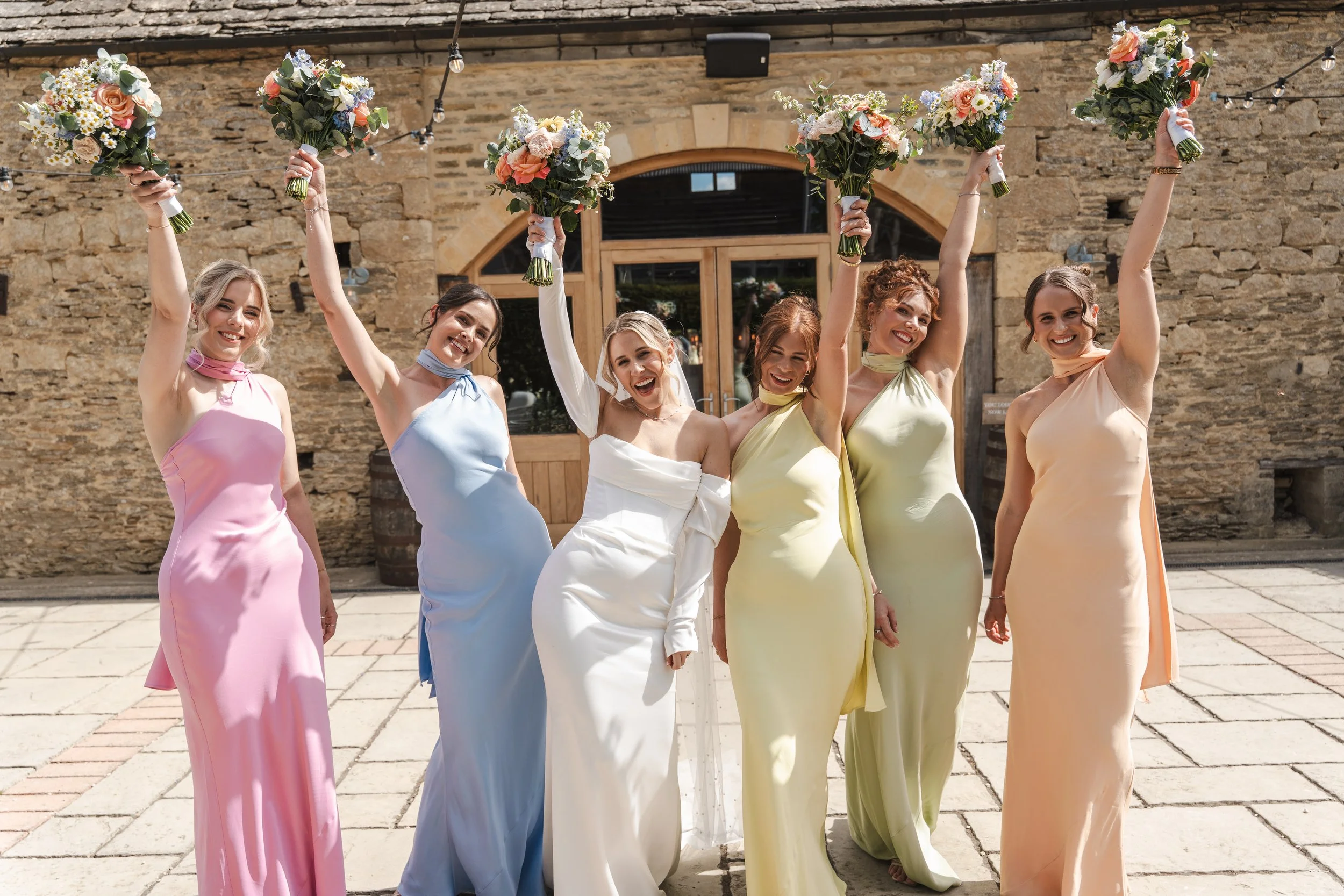 Beth &amp; Liam’s Colourful Summer Wedding at Oxleaze Barn