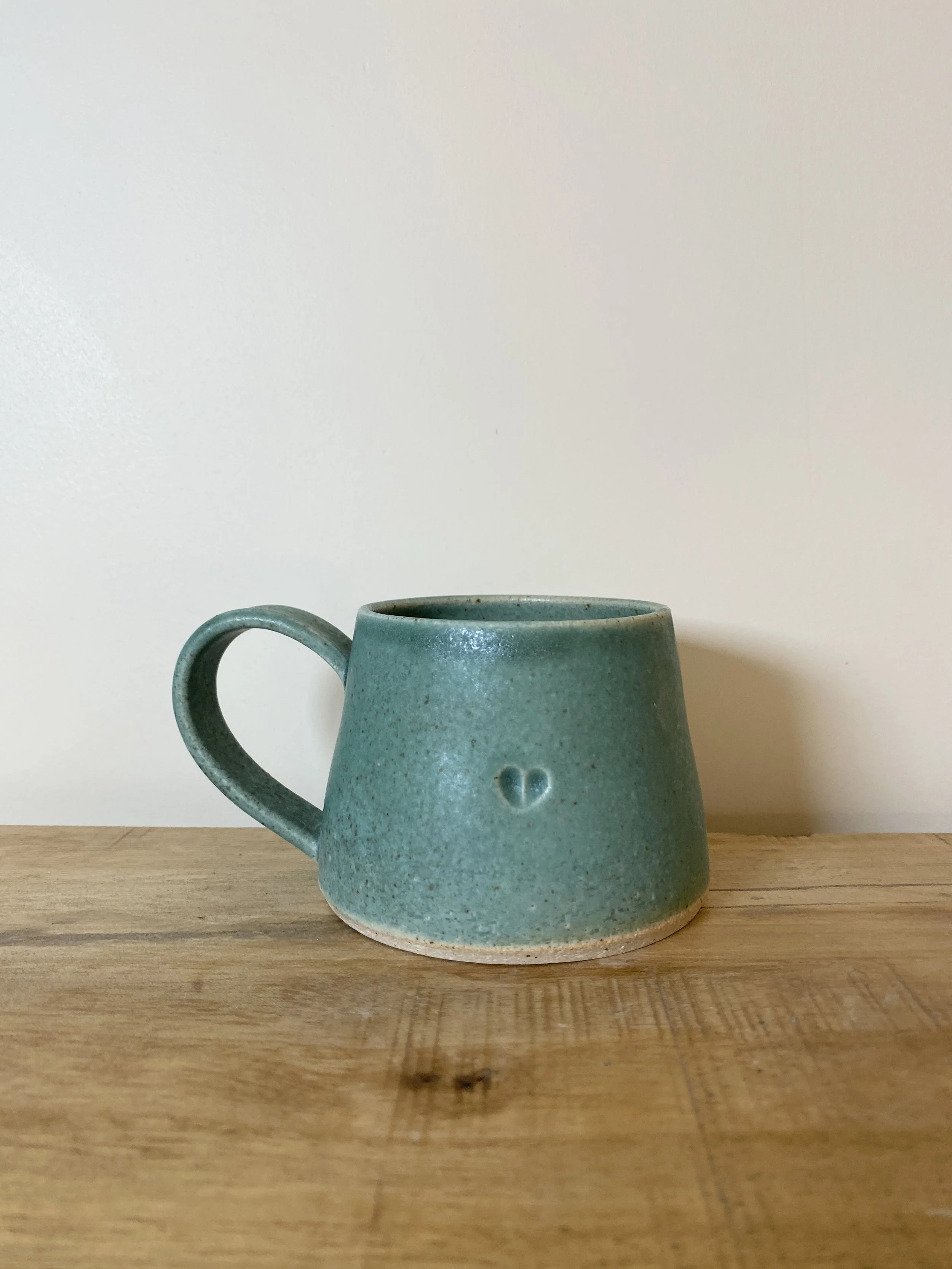 Turquoise heart mug