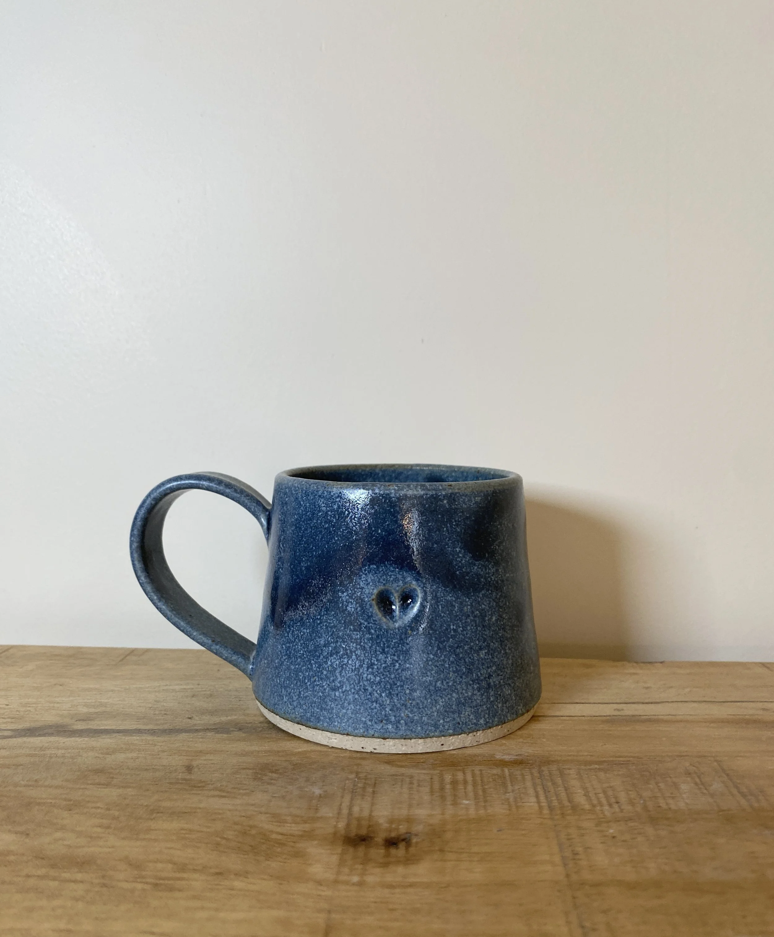 Blue heart mug