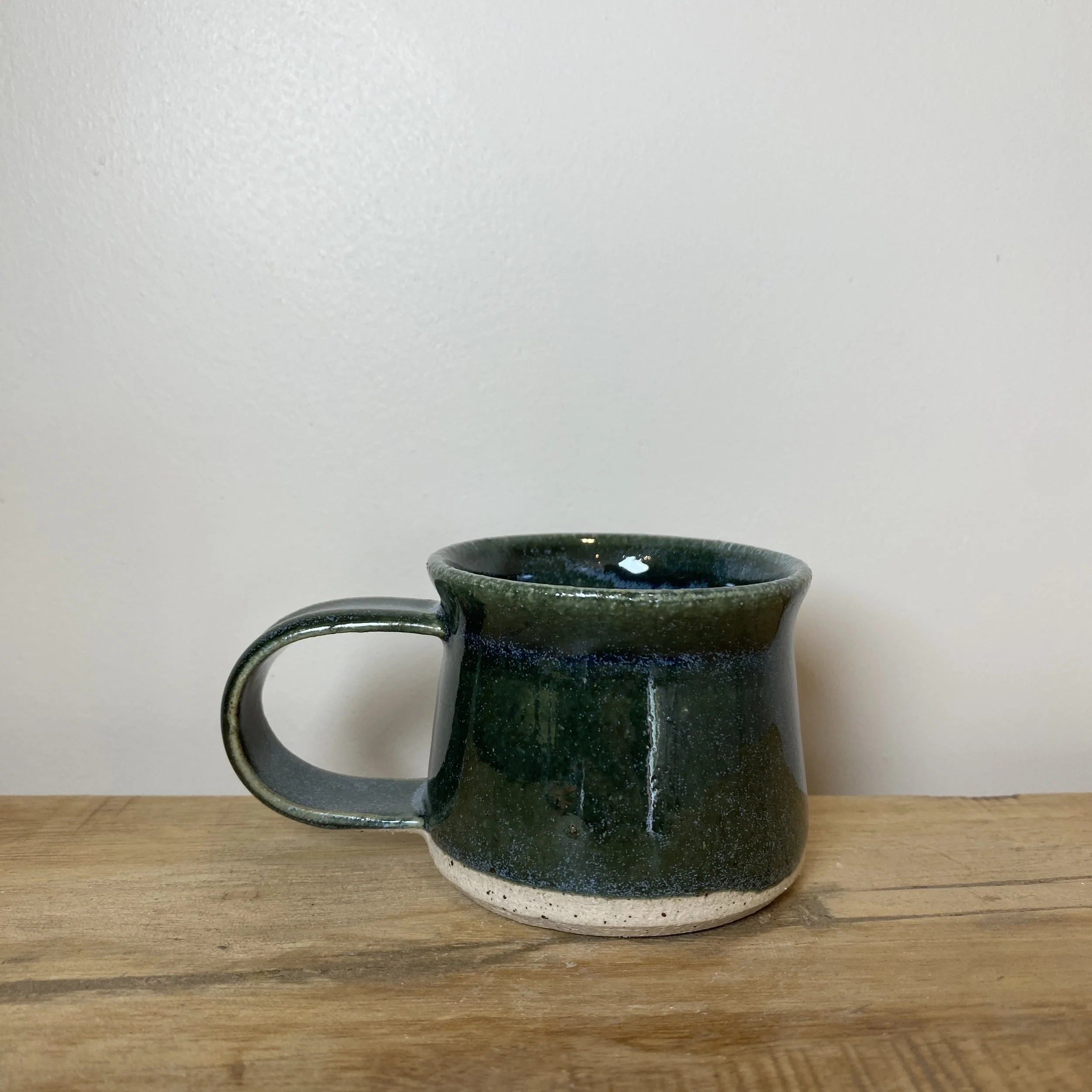 Small stoneware green cup
