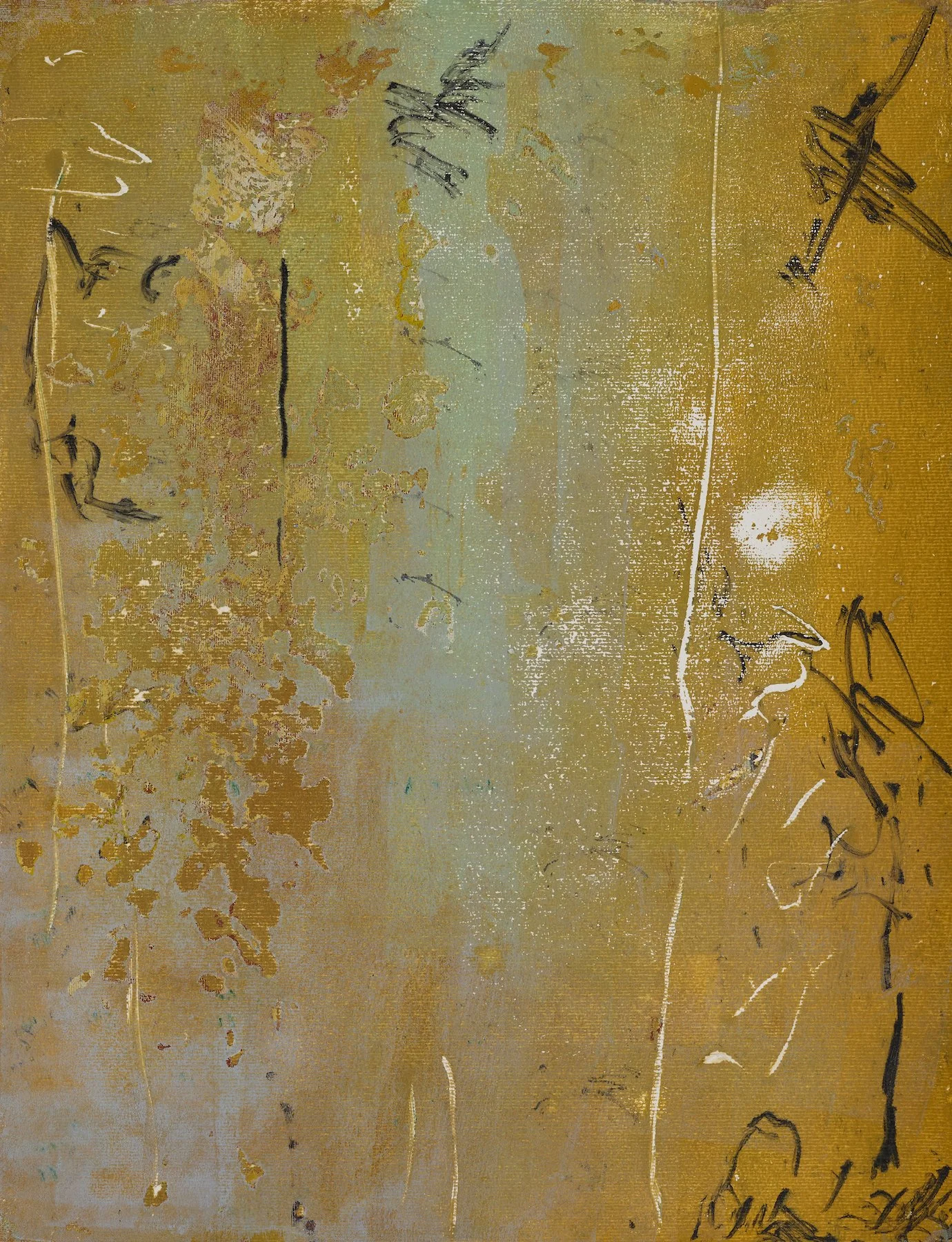 Layers of Memory II, 2025. Acrylic on archival watercolor paper, matted & framed — 66.5 × 50 cm