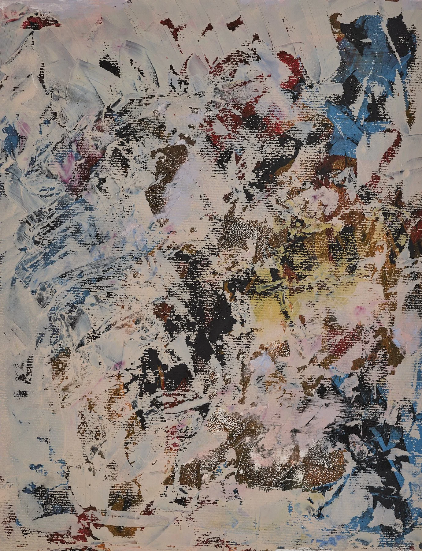 Shadowed Passage, 2025. Acrylic on archival watercolor paper, matted & framed — 66.5 × 50 cm