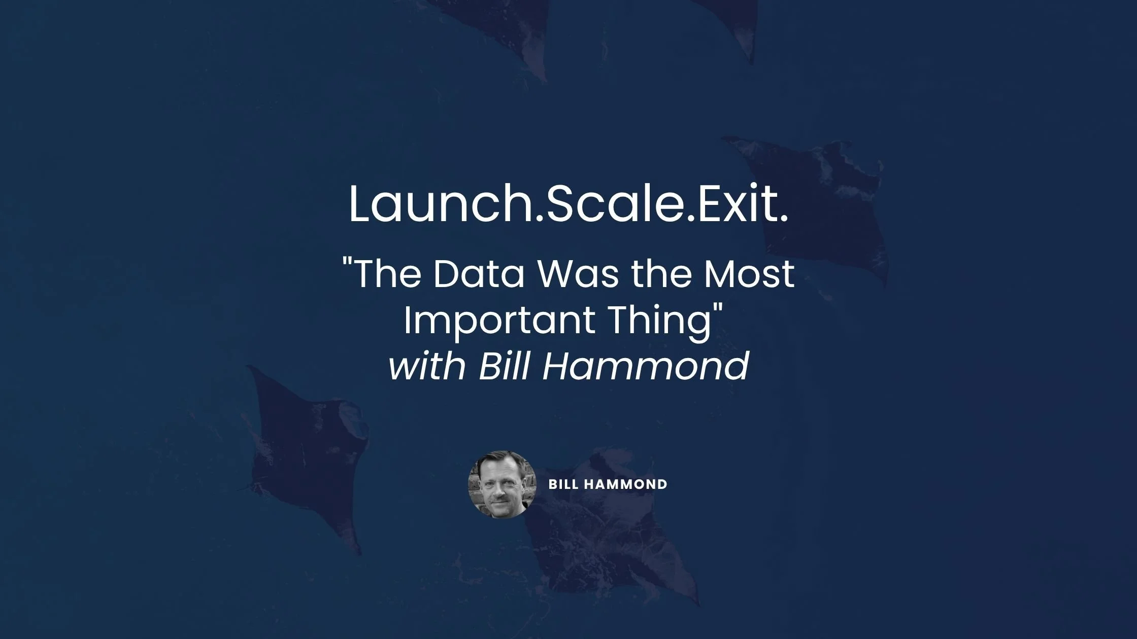 Launch. Scale. Exit: "The Data Was the Most Important Thing" with Bill Hammond, Founder, Big Data LDN