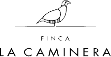 Logotipo de la finca La Caminera con un colibrí