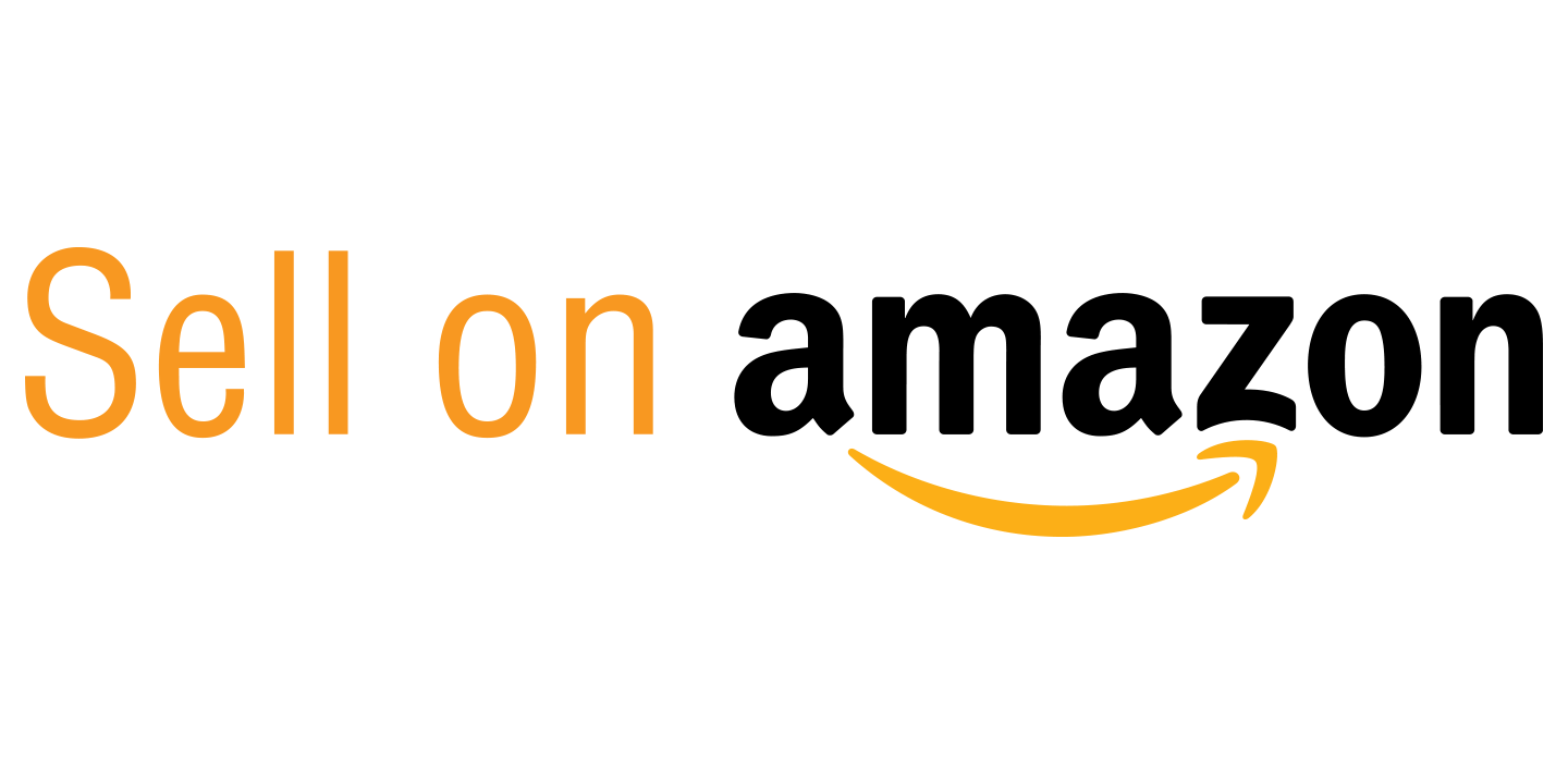 Text logo with the words 'Sell on Amazon' in orange and black, featuring the Amazon smile arrow underlining the word 'on'.