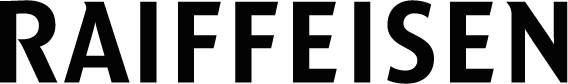 Le logo de Raiffeisen en noir sur fond transparent