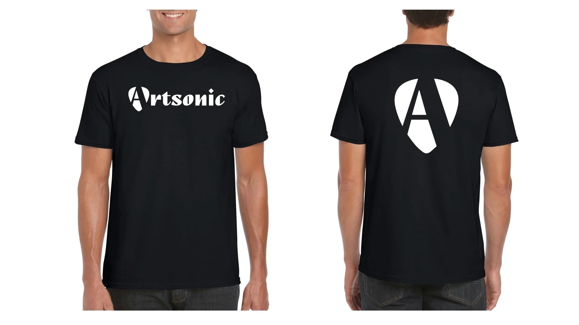 Un mockup de t-shirt avec le logo de l'entreprise.
