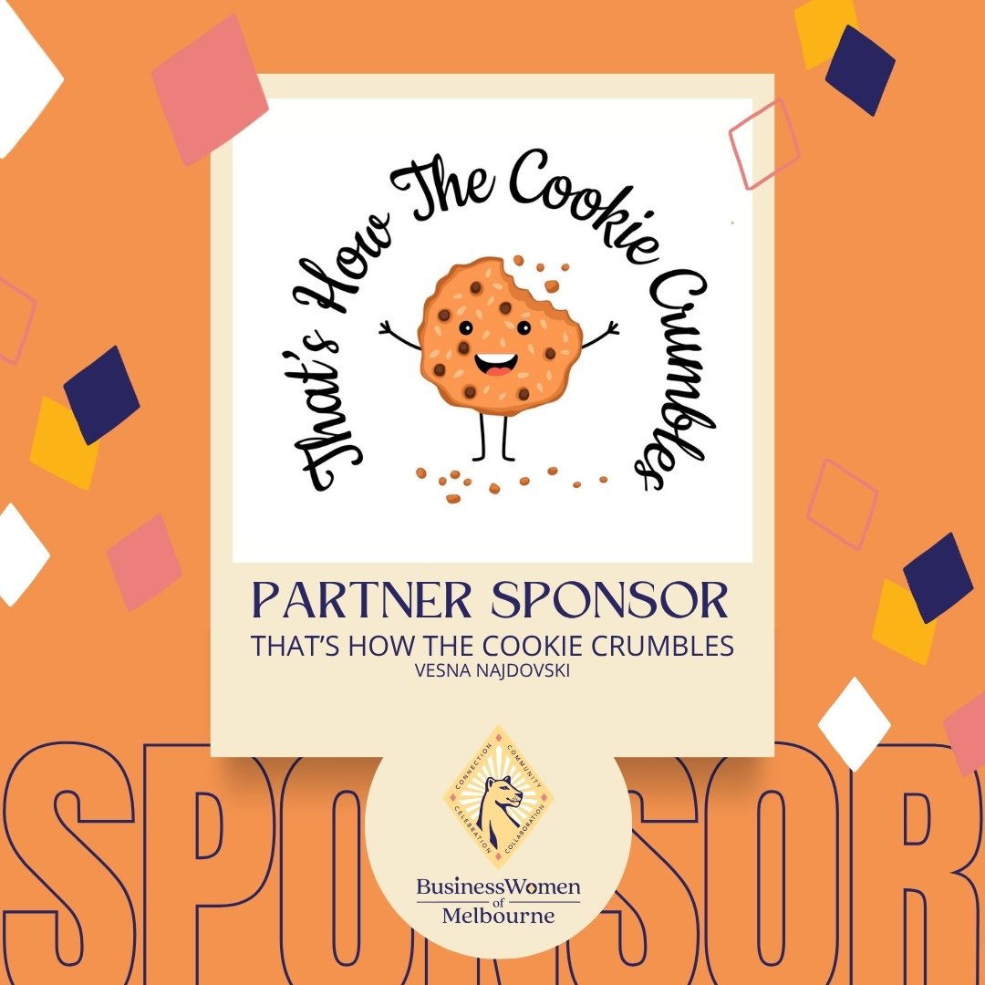 🍪 SPONSOR SPOTLIGHT 🦁🌹
Meet Vesna Najdovski, the mastermind behind 𝗧𝗵𝗮𝘁'𝘀 𝗛𝗼𝘄 𝘁𝗵𝗲 𝗖𝗼𝗼𝗸𝗶𝗲 𝗖𝗿𝘂𝗺𝗯𝗹𝗲𝘀, Sponsor for BWOM's 2nd Birthday.

Custom cookies for all and any occasions, birthdays, launches, weddings, corporate events