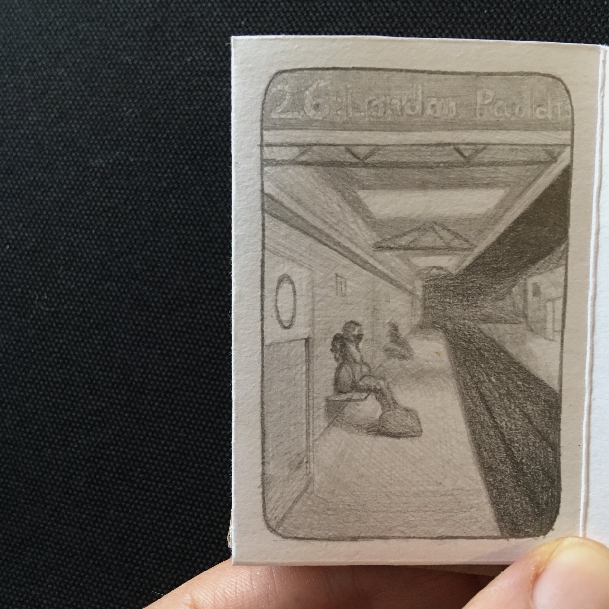 Pencil on paper illustrated short story of a train ride from Falmouth to London in the 2021 lockdown.