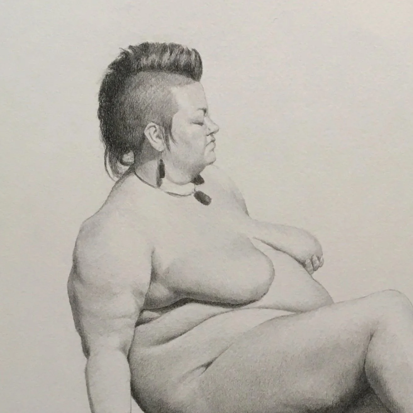 Full figure life drawing in pencil
