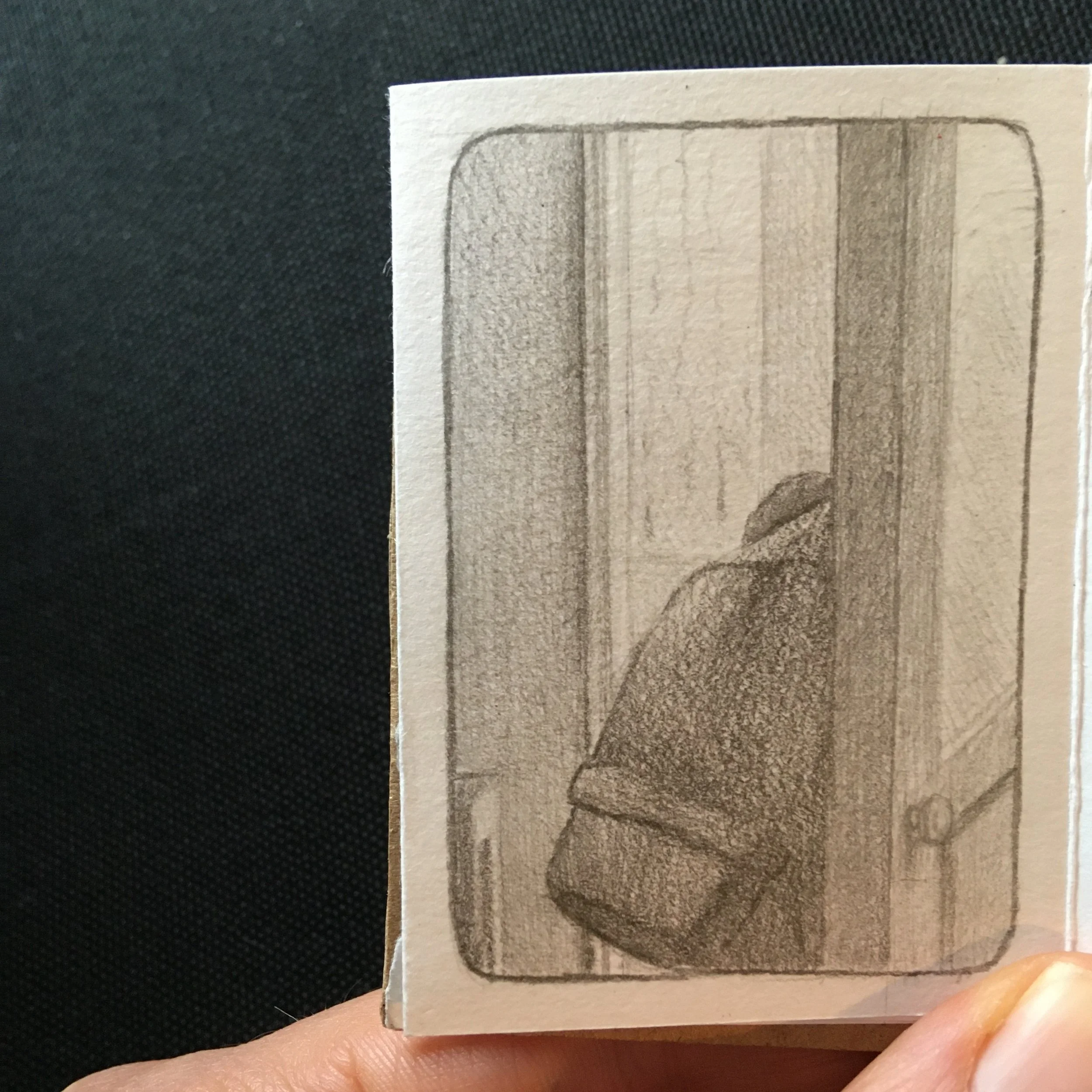 Pencil on paper illustrated short story of a train ride from Falmouth to London in the 2021 lockdown.