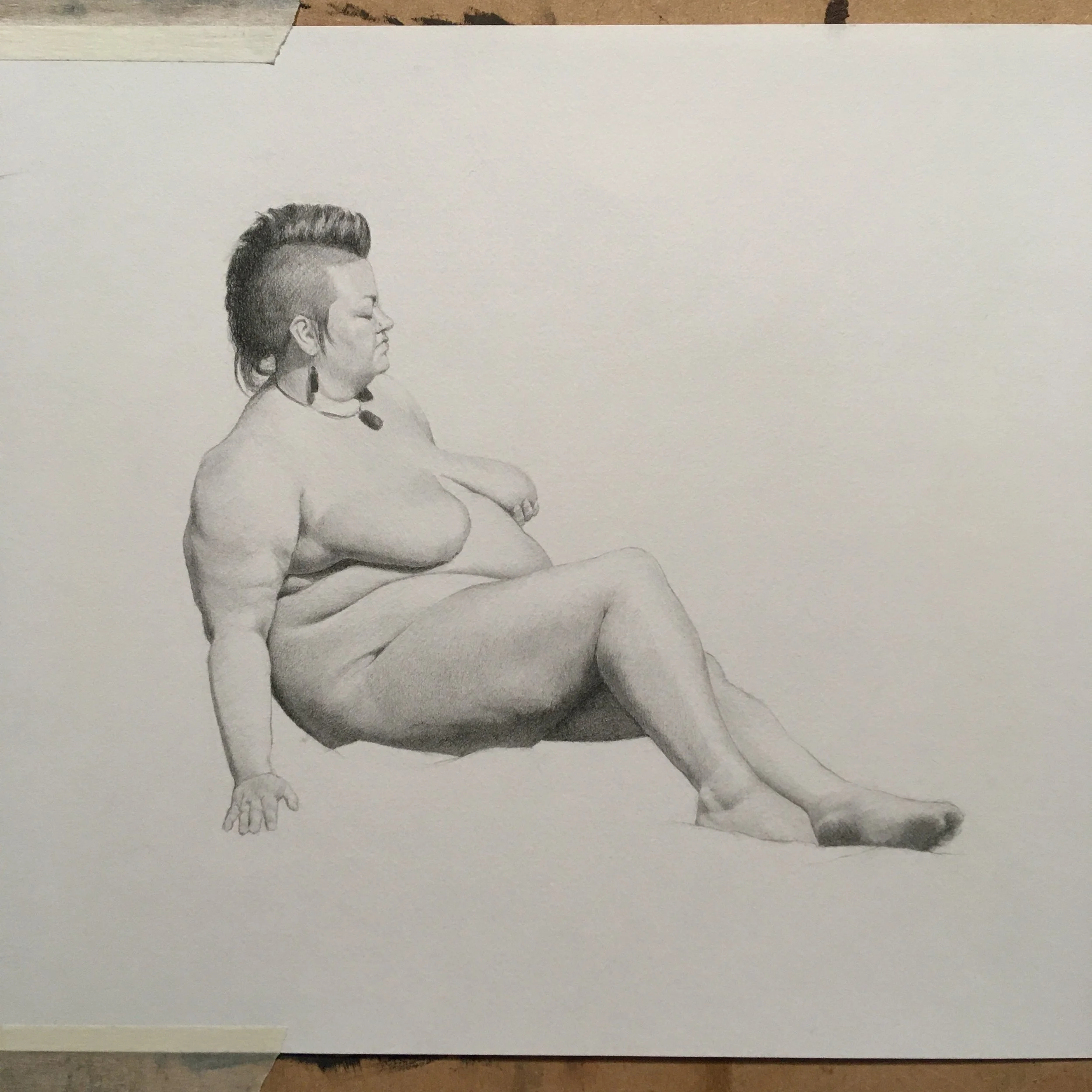 Life drawing in pencil 