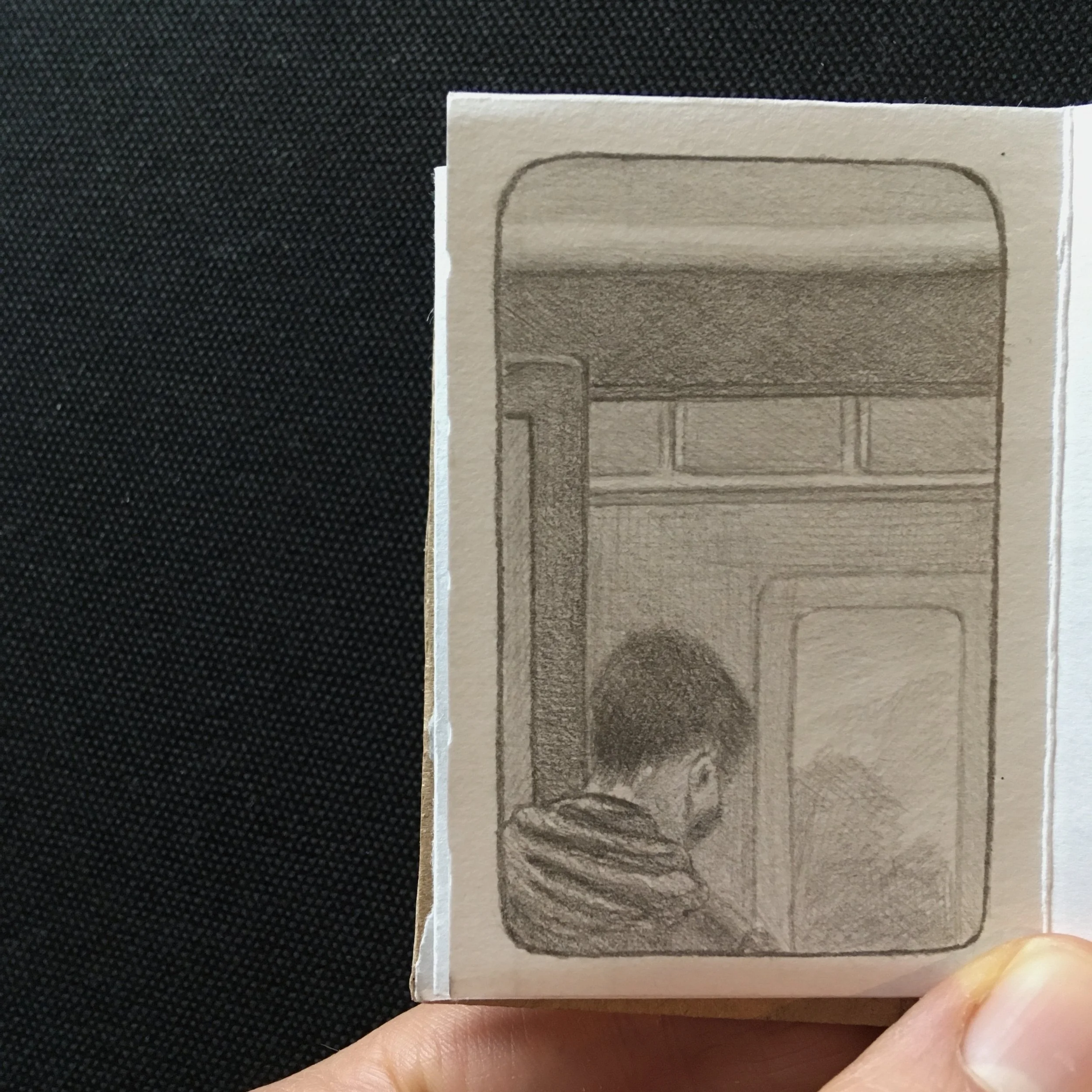 Pencil on paper illustrated short story of a train ride from Falmouth to London in the 2021 lockdown.
