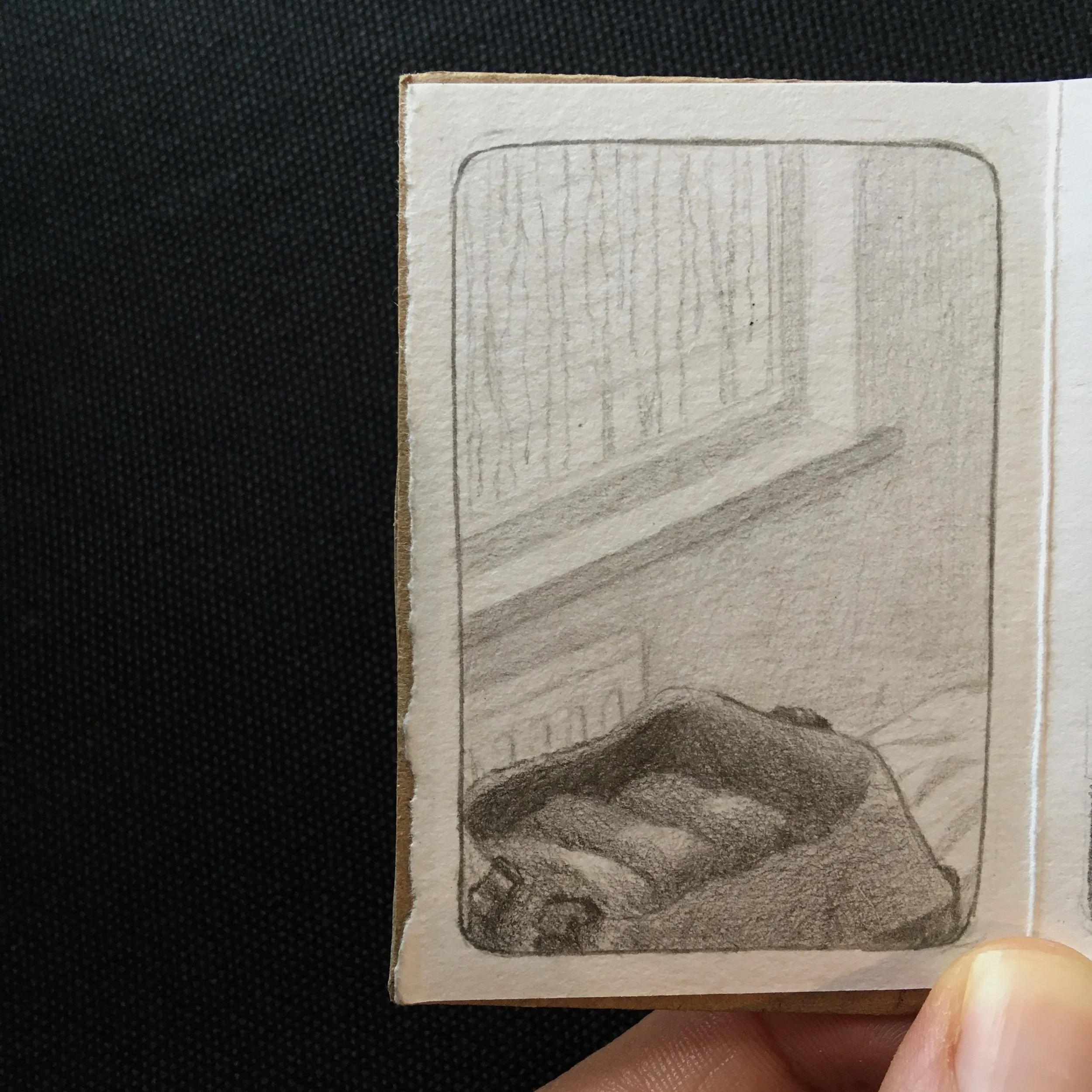 Pencil on paper illustrated short story of a train ride from Falmouth to London in the 2021 lockdown.