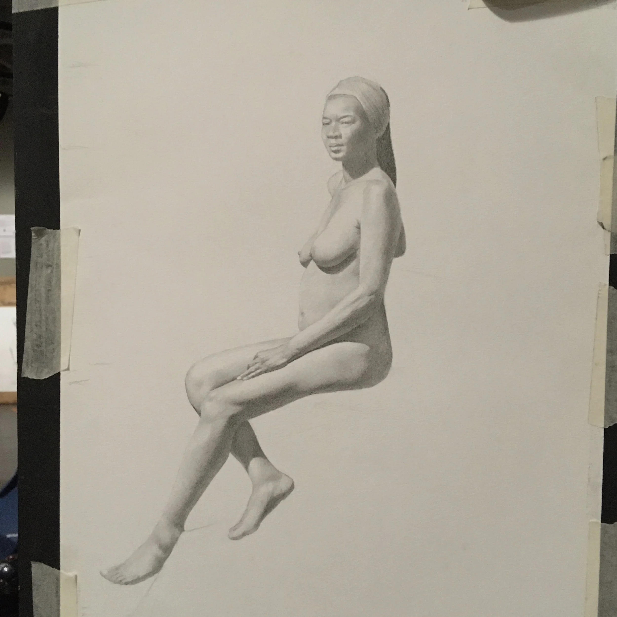 Pencil figure drawing 