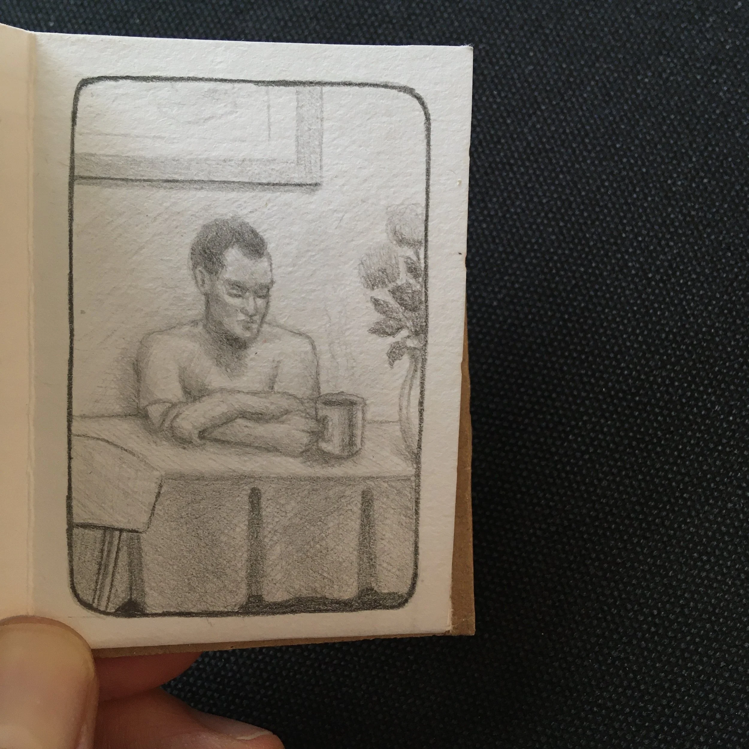 Pencil on paper illustrated short story of a train ride from Falmouth to London in the 2021 lockdown.