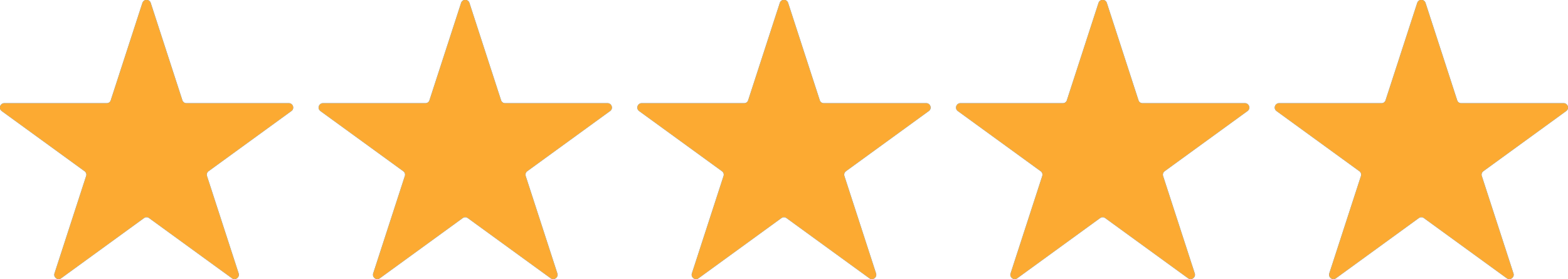 Five gold stars in a row