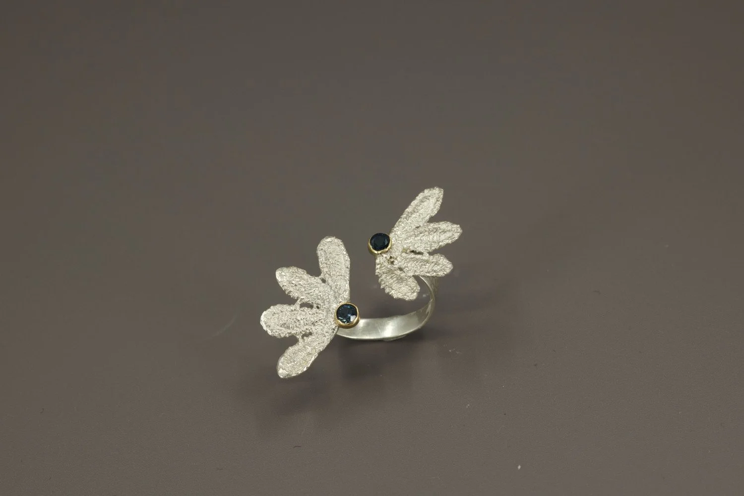 Midnight Bloom cocktail ring