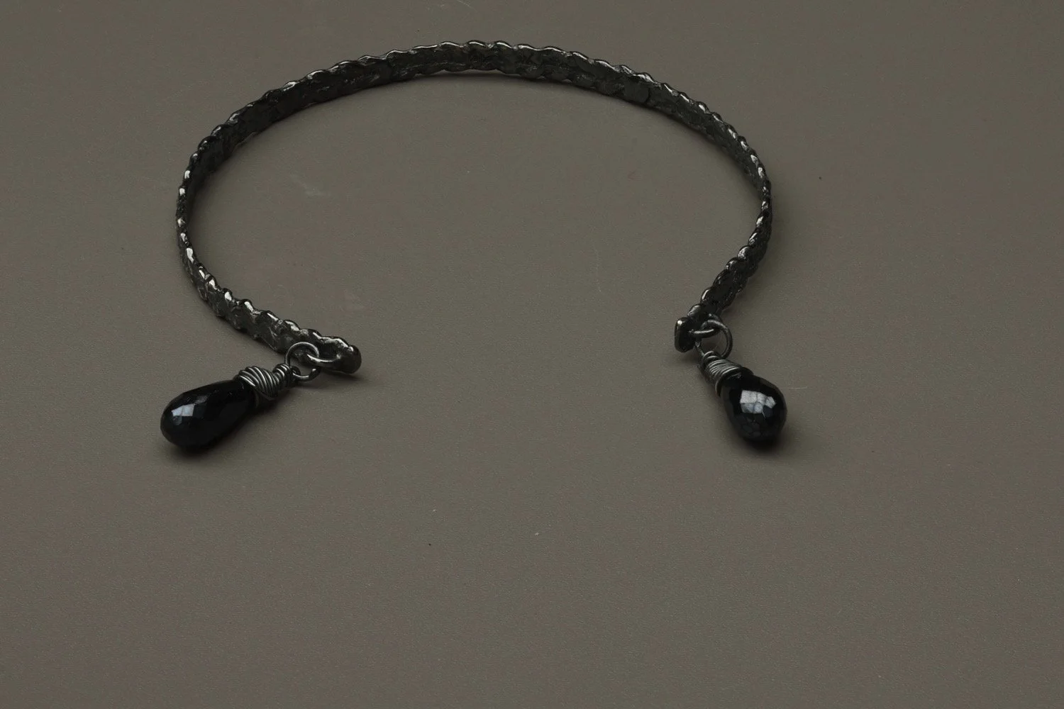 oxidised silver and spinel bracelet.jpg