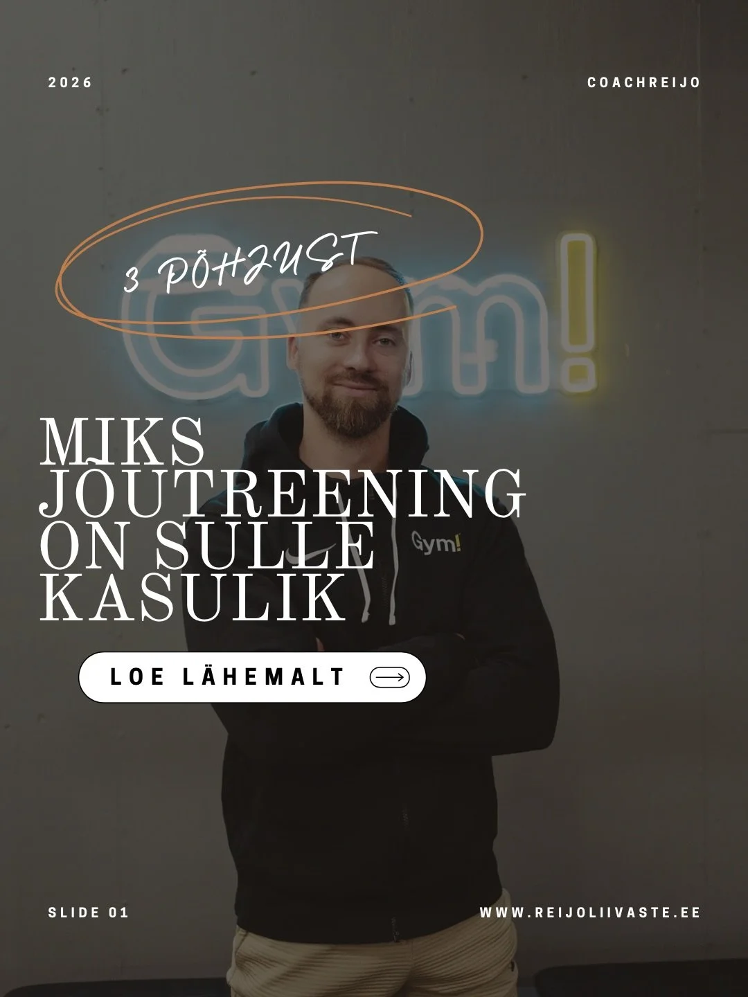 J&otilde;utreeningu tegelik kasu on palju suurem, kui esmapilgul paista v&otilde;ib.

Lihasmass hakkab v&auml;henema juba 30ndates. J&otilde;ud langeb kiiremini kui arvame.

Seega ei ole j&otilde;utreening lihtsalt hobi, vaid on strateegiline otsus o