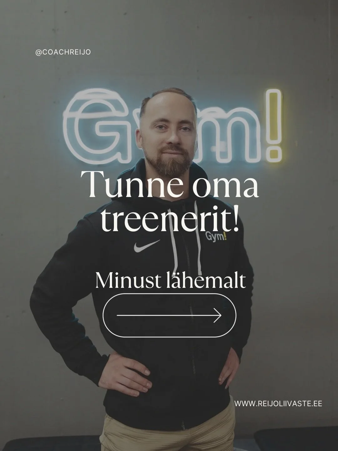 Mulle on &ouml;eldud, et j&auml;tan esmapilgul t&otilde;sise ja kinnise mulje.

V&otilde;ib-olla t&otilde;esti. Aga need, kes mind tunnevad, teavad teist poolt. 😏

Olen Reijo - personaaltreener Gym! klubides &uuml;le Tallinna. Spetsialiseerun inimes