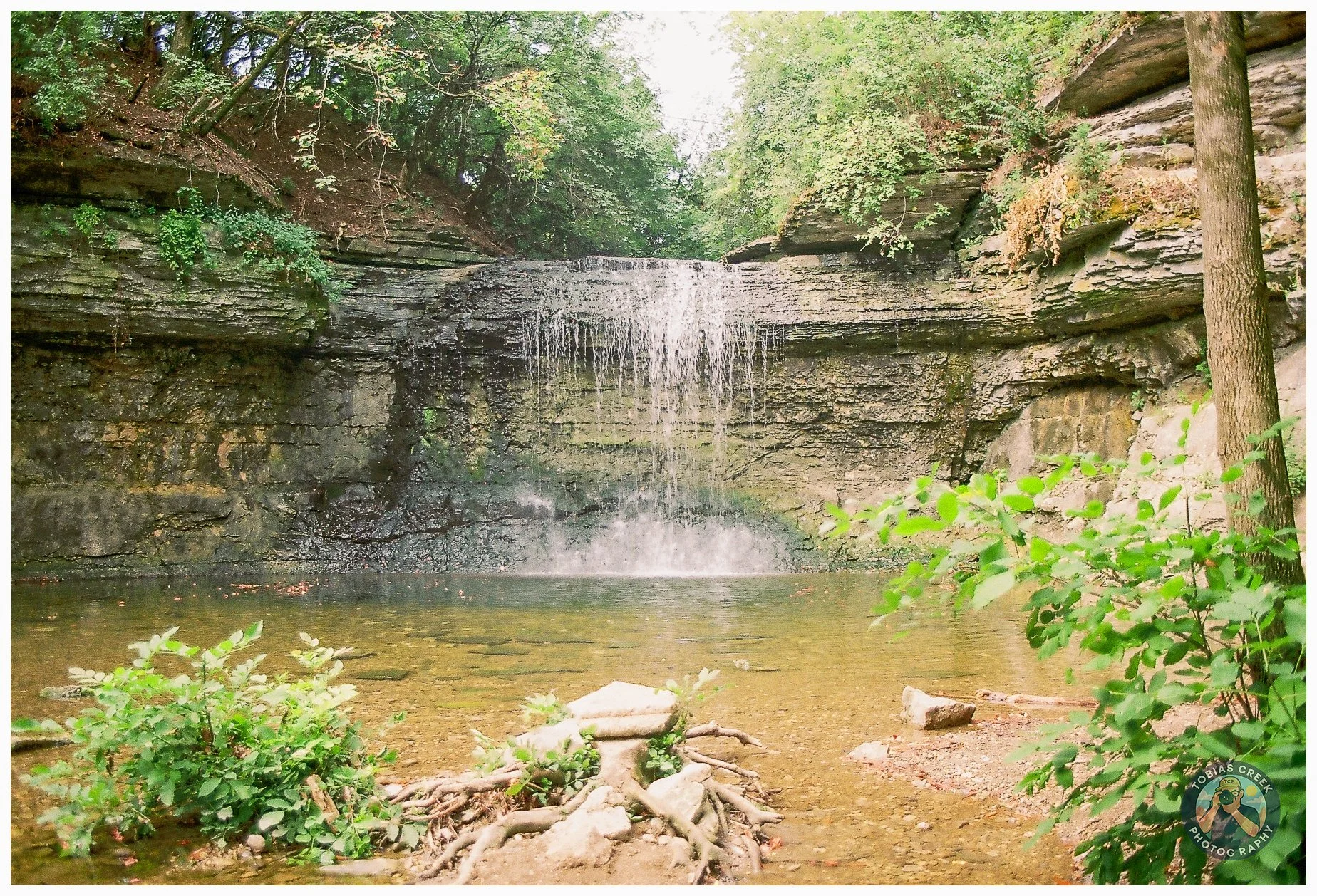 Cascading urban waterfall