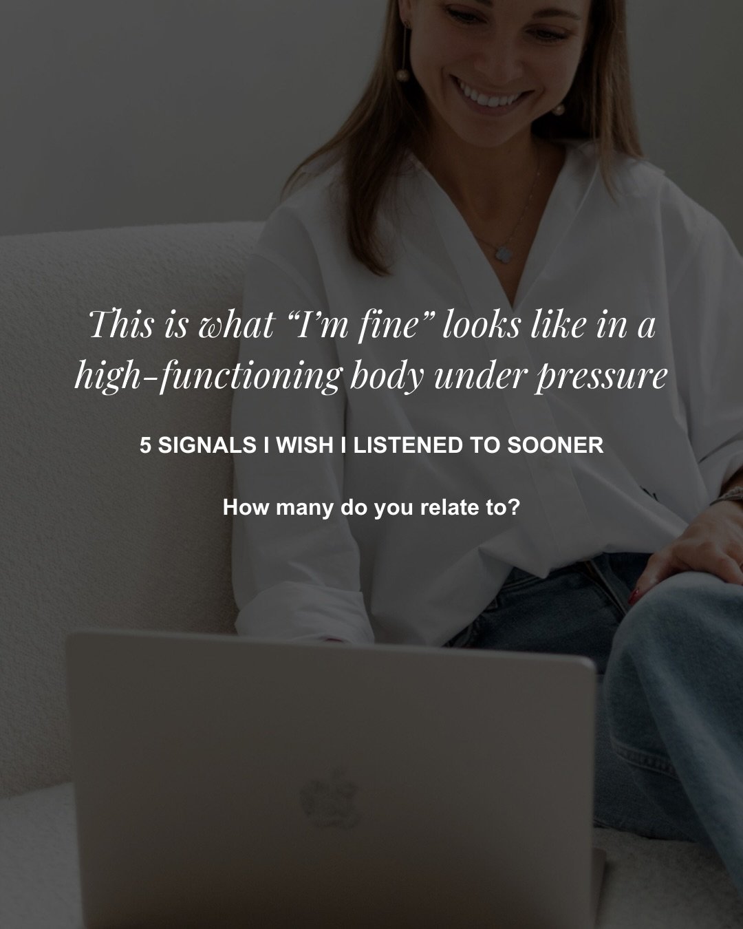 The &ldquo;I&rsquo;m fine&rdquo; response we give when there is so much more going on behind the scenes 

You know things feel harder than they should, you&rsquo;re not quite yourself and maybe that worries you 

So the question now is&hellip; how ar