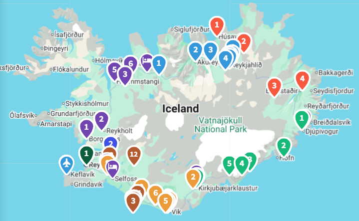 Map of Iceland