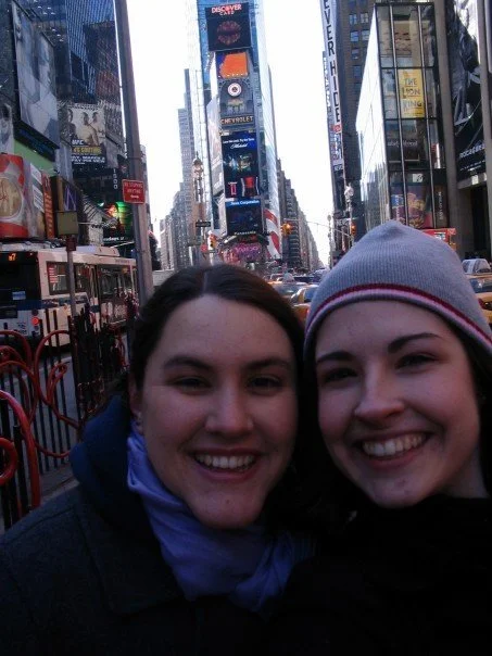Brieanne and Janell in Times Square, New York City