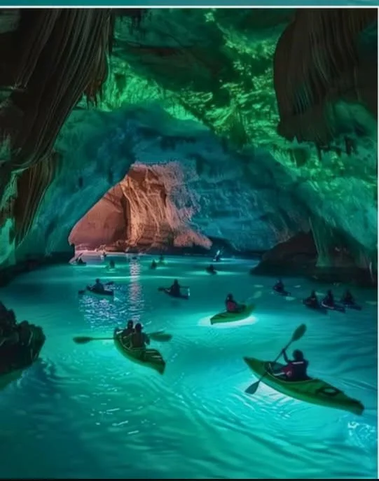 Neon Kayaking the Red River Gorge in Kentucky 