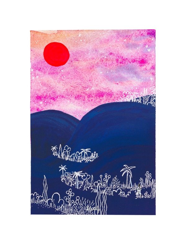 Aquarelle M · Soleil N°5