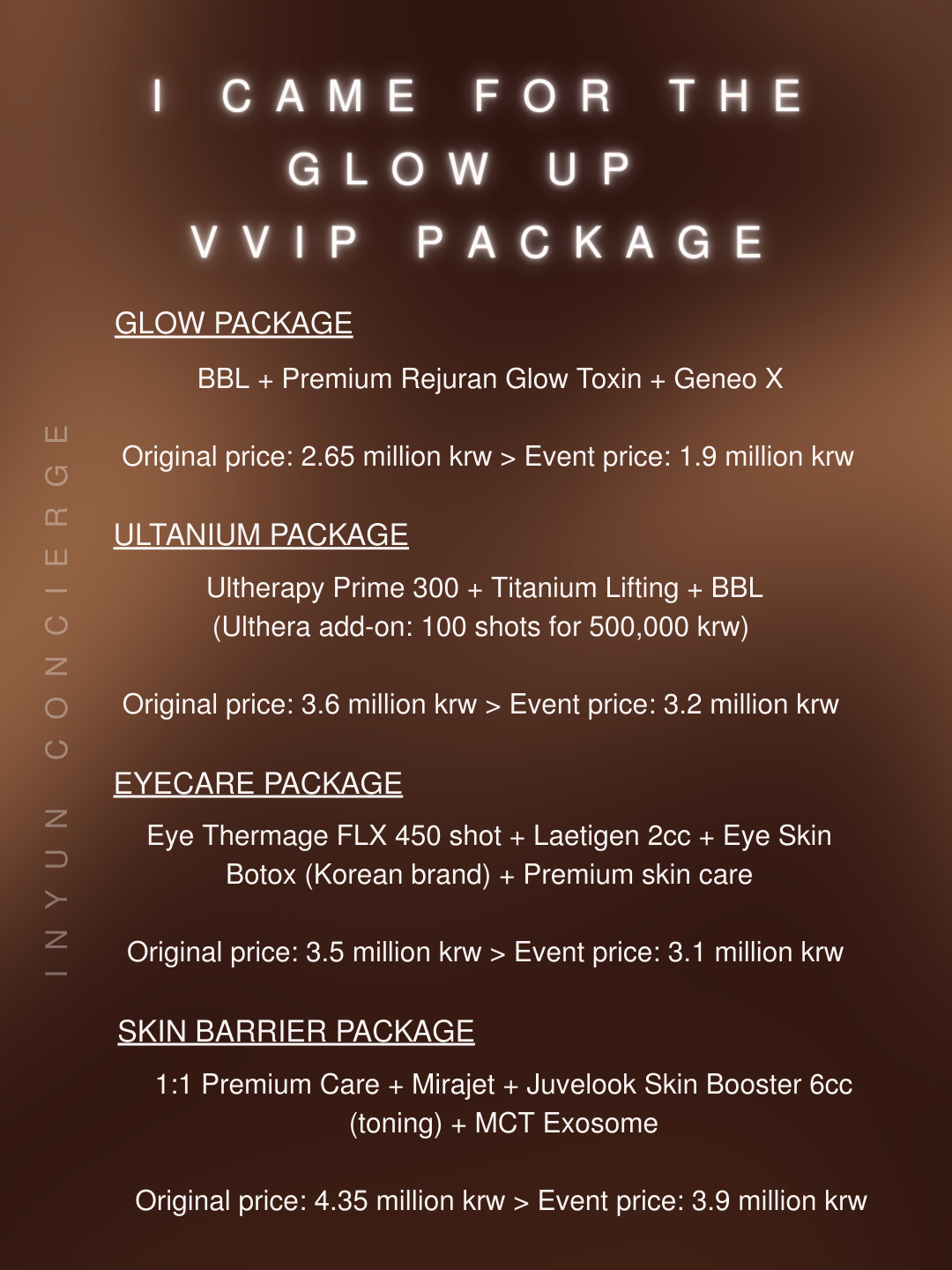 EXCLUSIVE SKINCARE PACKAGE - INYUN CONCIERGE