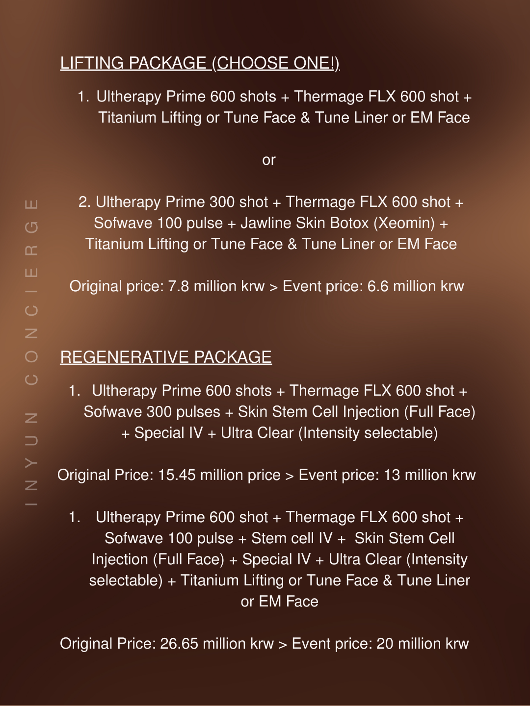 EXCLUSIVE SKINCARE PACKAGE - INYUN CONCIERGE