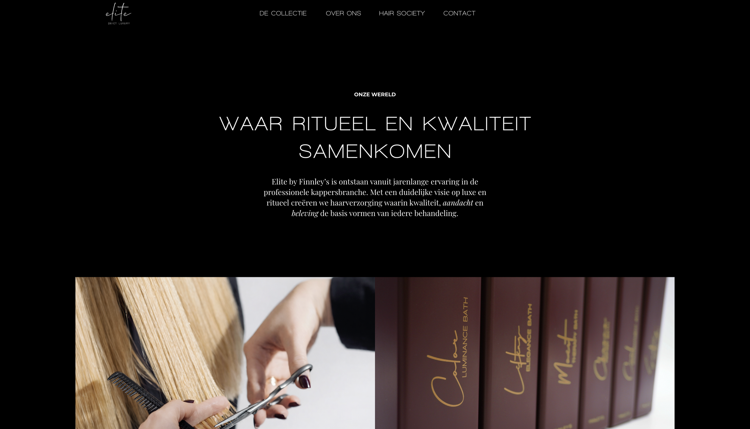 Webdesign voor Elite by Finnley's