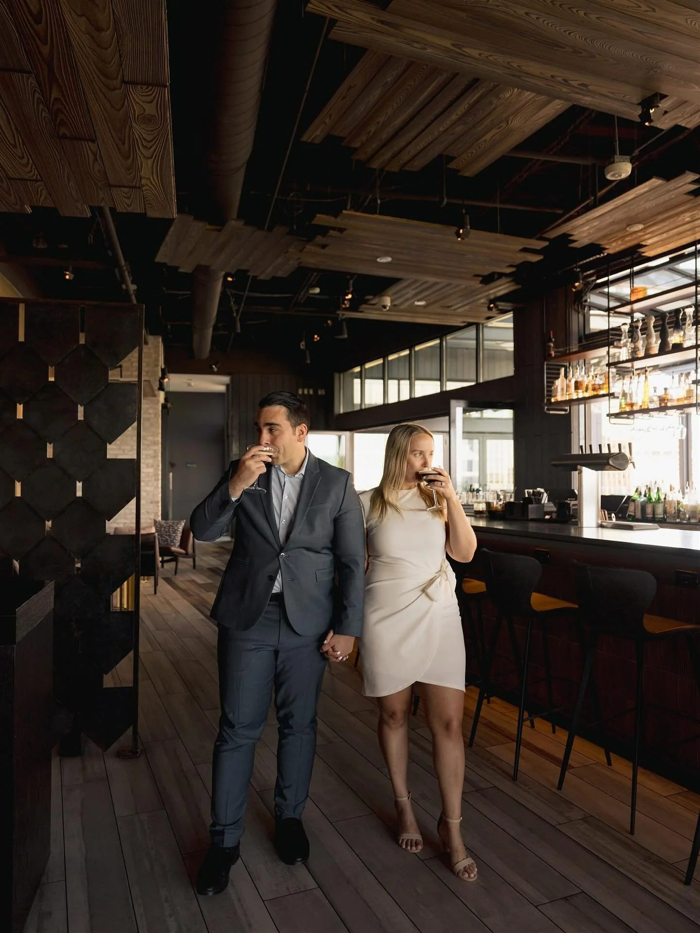 Last week with Stacey and Justin felt like a scene pulled from a film &mdash; golden light draping over the city, espresso martinis in hand, and a love so effortless it seemed to slow time. Every glance, every quiet laugh, carried that rare kind of m