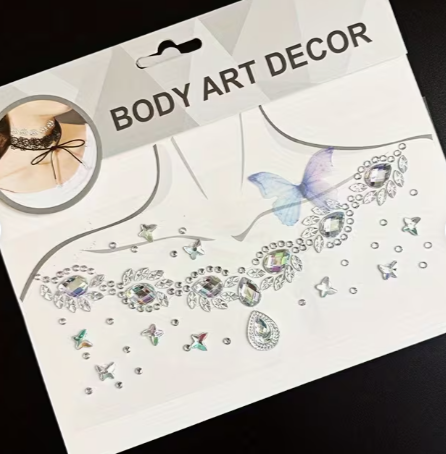 Romantic Sparkling Collarbone Chain Rhinestone Stickers