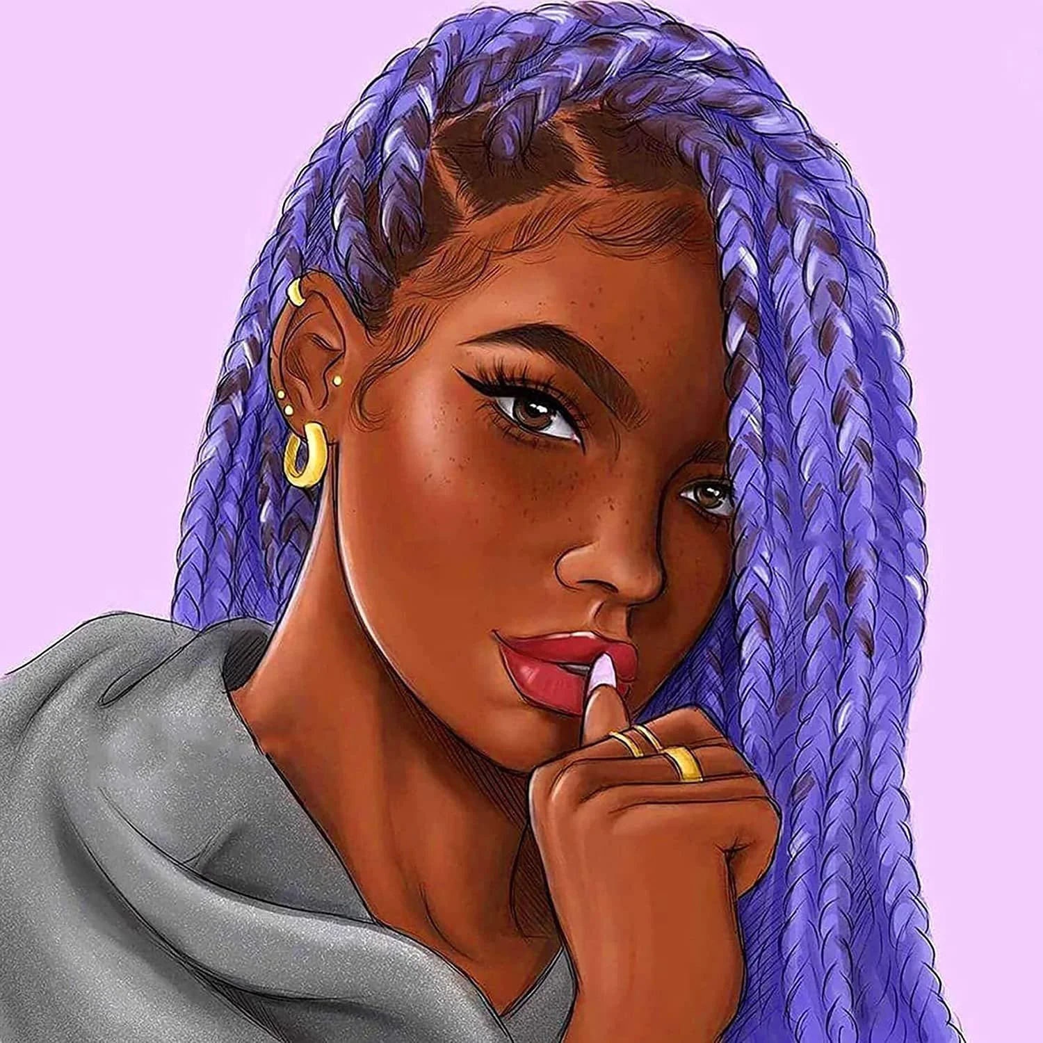 Purple Braids