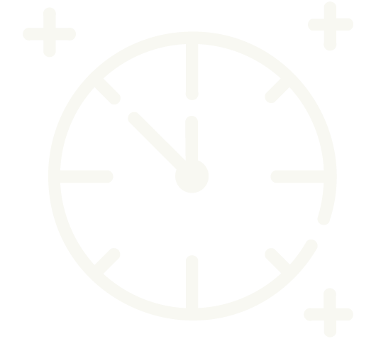 Horloge analogique indiquant 11:55 avec un fond noir et des marqueurs blancs.
