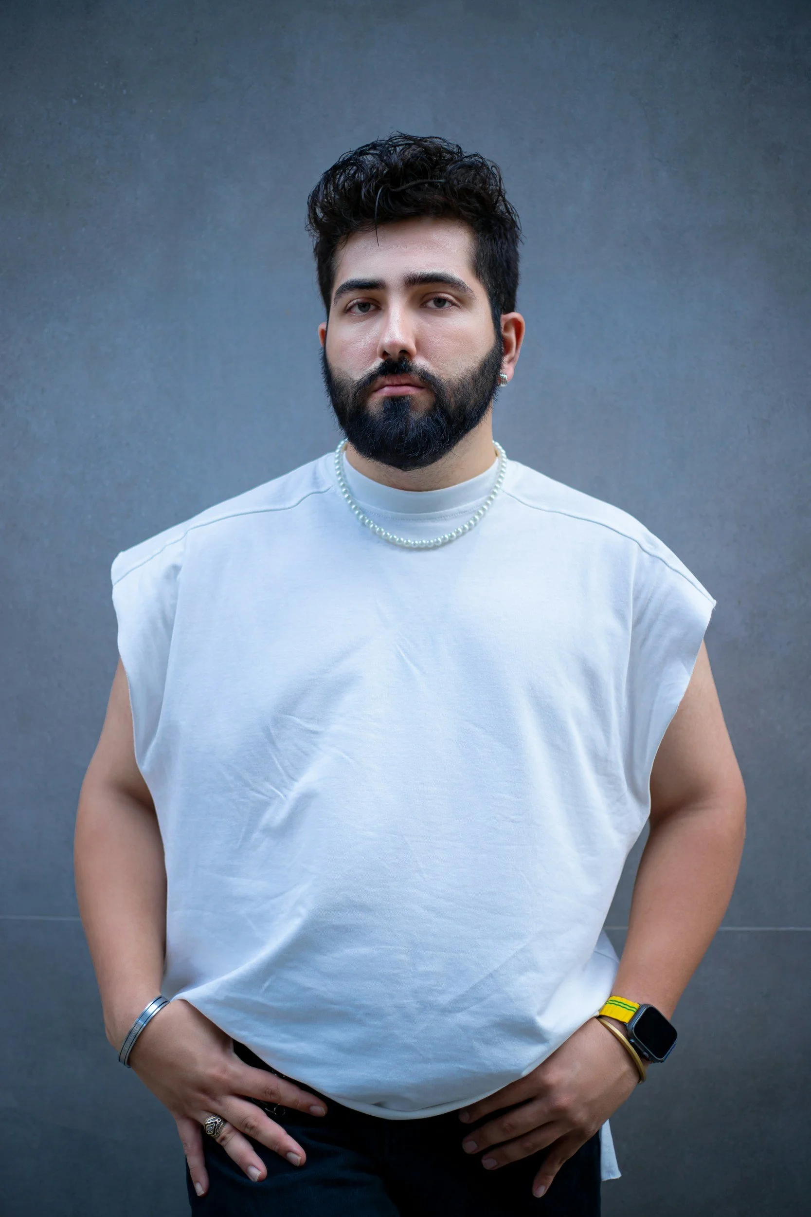 Plus Size man in a sleeveless shirt