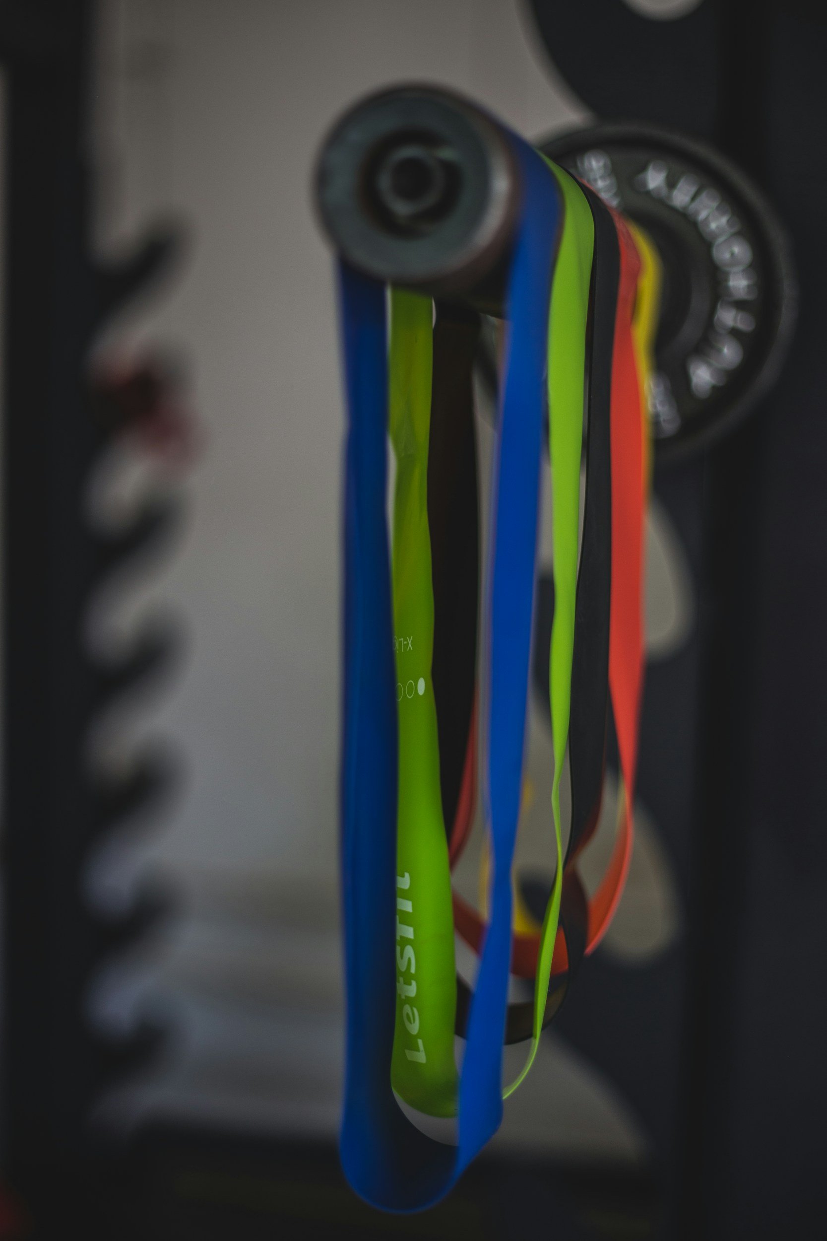 loop bands having off of a barbell
