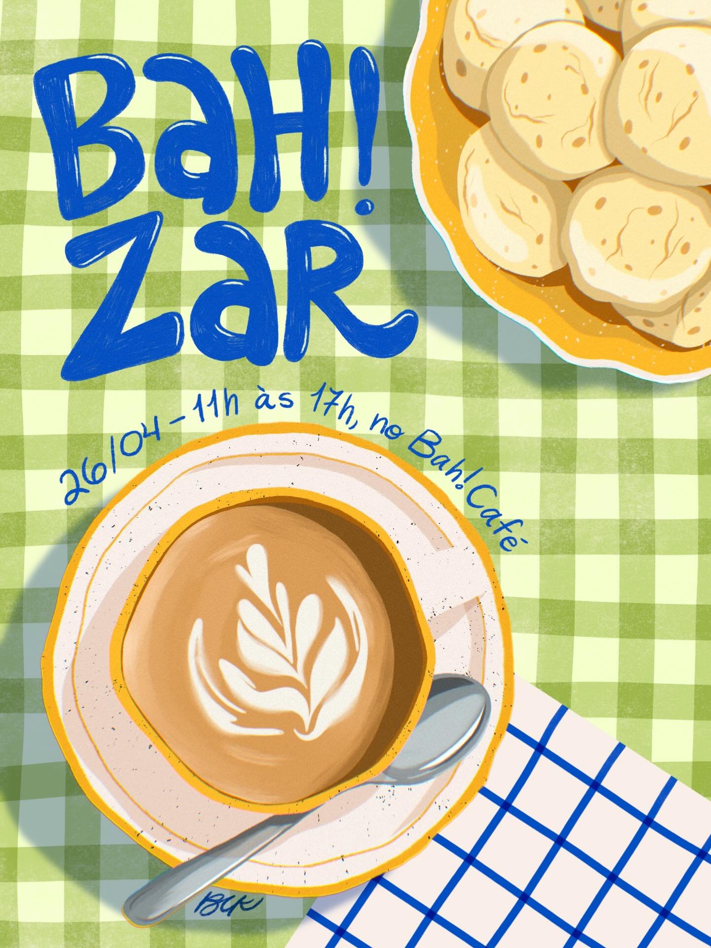 Neste domingo, dia 26 de abril, das 11h &agrave;s 17h, eu vou estar no bah!zar de primavera do @bahcafemtl 🌸🥹❤️

O evento tamb&eacute;m acontece no s&aacute;bado, dia 25, das 11h &agrave;s 19h, com artistas locais incr&iacute;veis, flash tattoo e c